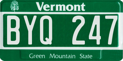 VT license plate BYQ247