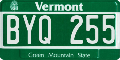 VT license plate BYQ255