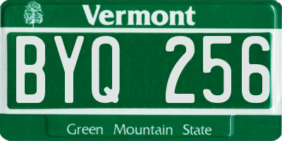 VT license plate BYQ256