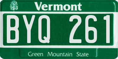 VT license plate BYQ261
