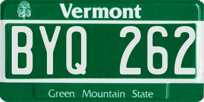 VT license plate BYQ262