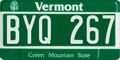 VT license plate BYQ267
