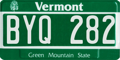 VT license plate BYQ282