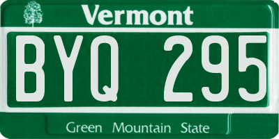 VT license plate BYQ295