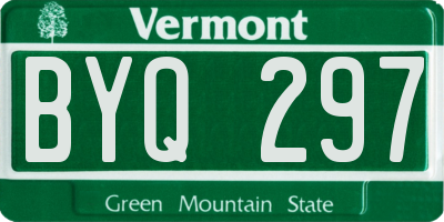 VT license plate BYQ297