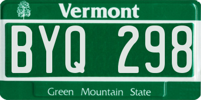 VT license plate BYQ298
