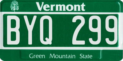 VT license plate BYQ299