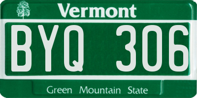 VT license plate BYQ306