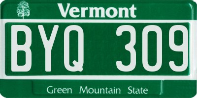 VT license plate BYQ309