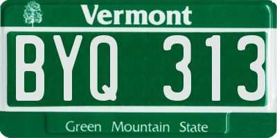 VT license plate BYQ313