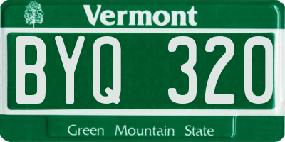 VT license plate BYQ320