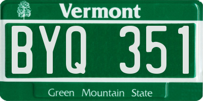 VT license plate BYQ351
