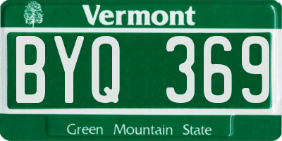 VT license plate BYQ369