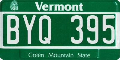 VT license plate BYQ395