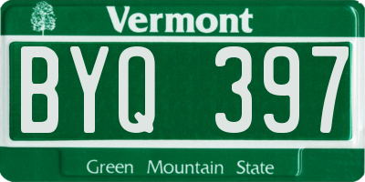 VT license plate BYQ397