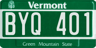 VT license plate BYQ401