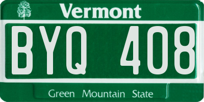 VT license plate BYQ408