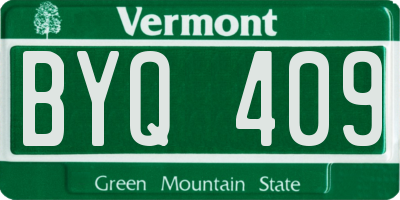 VT license plate BYQ409