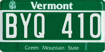 VT license plate BYQ410