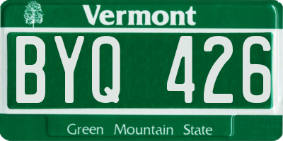 VT license plate BYQ426