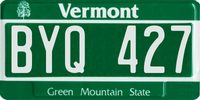 VT license plate BYQ427