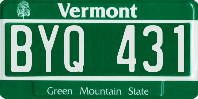 VT license plate BYQ431