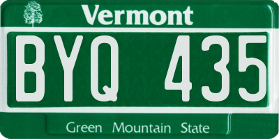 VT license plate BYQ435