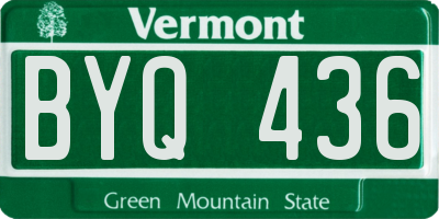 VT license plate BYQ436
