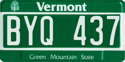 VT license plate BYQ437