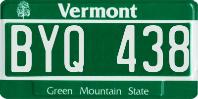 VT license plate BYQ438