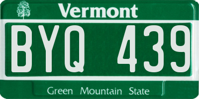 VT license plate BYQ439