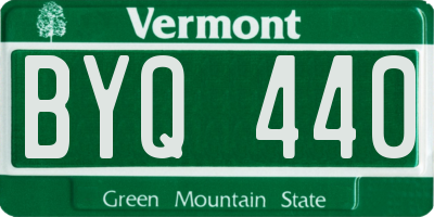 VT license plate BYQ440