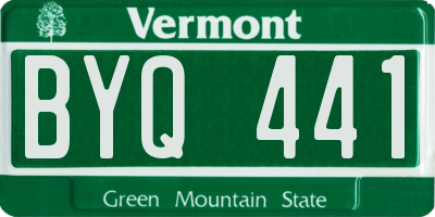 VT license plate BYQ441