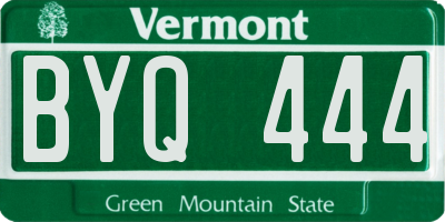 VT license plate BYQ444