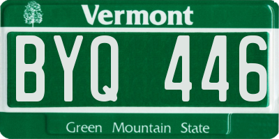 VT license plate BYQ446