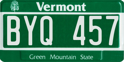VT license plate BYQ457