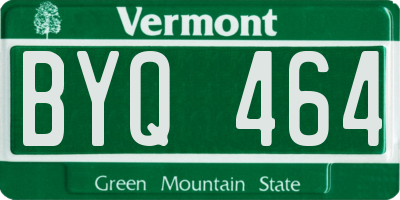 VT license plate BYQ464