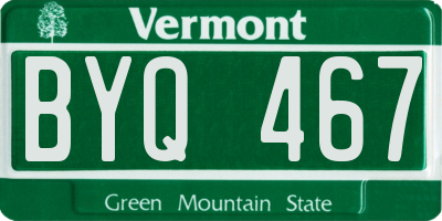 VT license plate BYQ467