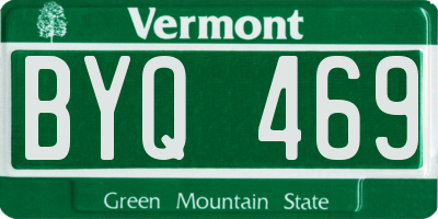 VT license plate BYQ469