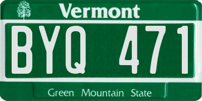 VT license plate BYQ471