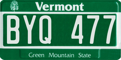 VT license plate BYQ477
