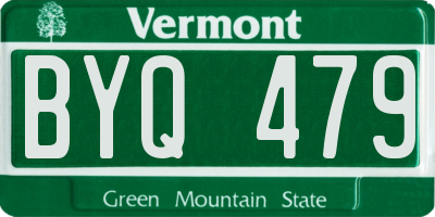 VT license plate BYQ479