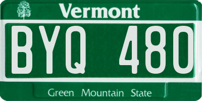 VT license plate BYQ480