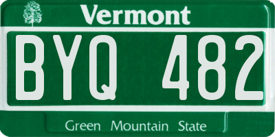 VT license plate BYQ482