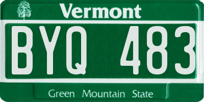 VT license plate BYQ483