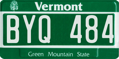 VT license plate BYQ484