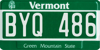 VT license plate BYQ486