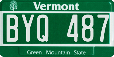 VT license plate BYQ487