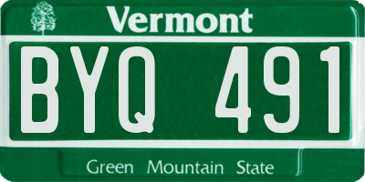 VT license plate BYQ491
