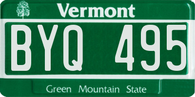 VT license plate BYQ495